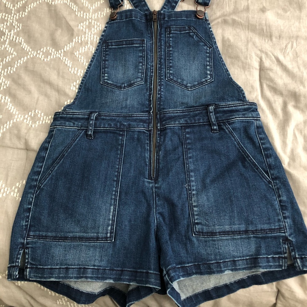 Jean short overalls